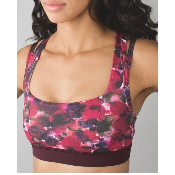 Lululemon Splendour Bra Size 6 Red & Black - Picture 1 of 4